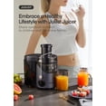 thumbnail image 5 of Juilist Juicer Machines, 3" Wide Mouth Juicer Extractor, 3-Speed Setting, 400W Easy to Clean, Grey, 5 of 7
