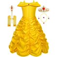 thumbnail image 1 of Disfraz de princesa Knemmy para niñas, Halloween, amarillo, 1 of 7