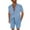 Sky Blue, variant on Mens 2 Pieces Short Sets Short Sleeve Casual Button Down Shirt Sets Summer Beach Outfits Sets Summer Tracksuit Shirt and Shorts Set