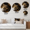 thumbnail image 4 of Designart "Marbled Dreamscape Gold and Black III" Modern Geometric Metal Round Wall Art, 4 of 5