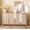 Light Natural Oak, variant on ARKANTOS Sideboard Buffet Cabinet, Rattan Cabinet with Adjustable Shelves, Boho Buffet Table Console Cabinets with 4 Doors, Farmhouse Cabinet for Entryway Living Room, Light Oak