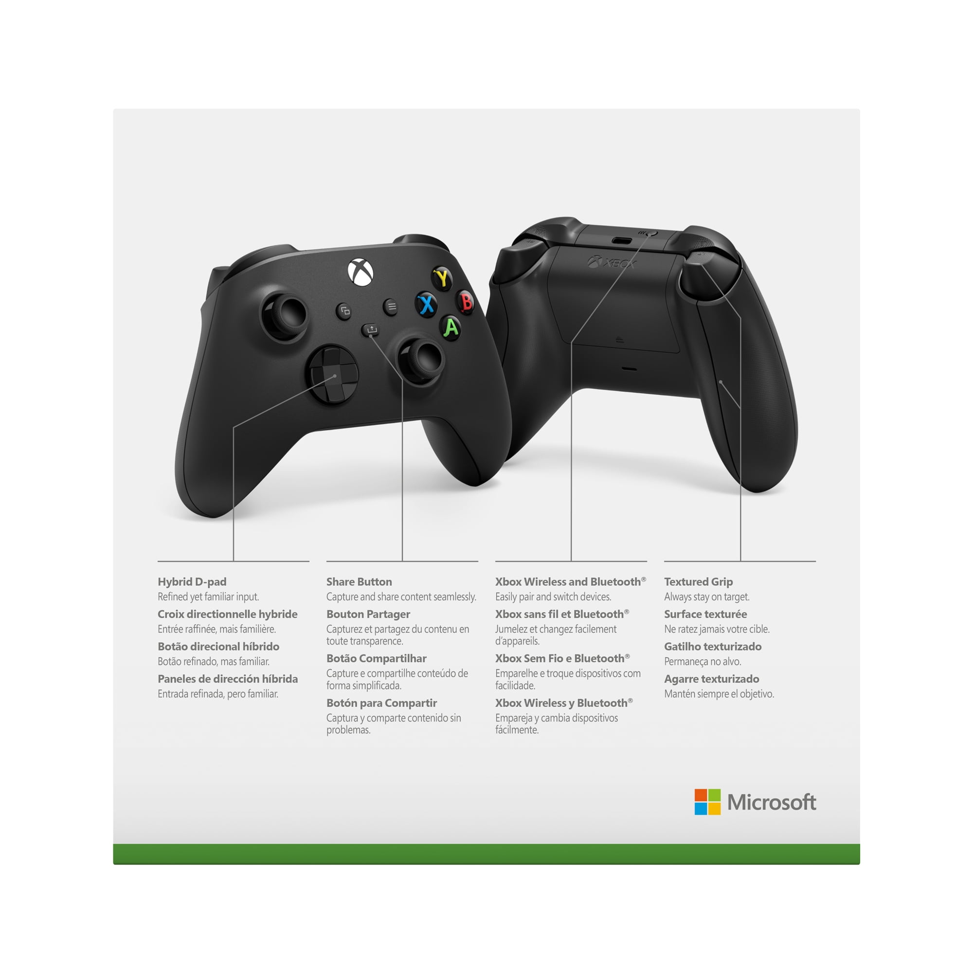 Army ært Forvirret Microsoft Xbox Wireless Controller - Carbon Black - Walmart.com