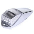 thumbnail image 3 of CCIYU Car Marker Light Truck Cab Marker Light 2Pack 17LED Clear/Amber Top Clearance Roof Running Light With Chrome Base Replacement for Heavy Duty Trucks Trailer for Kenworth for Peterbilt, 3 of 5