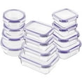 thumbnail image 1 of Juego de recipientes herméticos de vidrio Bayco para almacenar alimentos, 24 piezas, 1 of 7