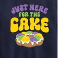 thumbnail image 3 of Instant Message - Mardi Gras Here For The Cake - Toddler & Youth Crewneck Fleece Sweatshirt, 3 of 6