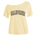 thumbnail image 4 of Girl's Letter Print T Shirts Short Sleeve Tube Off The Shoulder Comfortable Fit Lightweight Summer Tunic Tops Yellow,160, 4 of 5