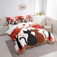 thumbnail image 2 of Erosebridal Couple Cat Kids Bedding Comforter Set 7pcs, Romantic Love Heart King Bedding Sets, 2 of 7
