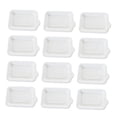 thumbnail image 4 of LEEYNEER OFFIGAM 50Pcs Rectangular White Sugarcane Pulp Paper Plates for Bbq and Camping 6x4in, 4 of 8