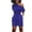 Blue, variant on Rigardu Women's Spring/Summer Leisure Breathable Shoulder Button Shorts with Belt Set Black L