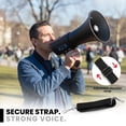 thumbnail image 3 of 50W Bluetooth Rechargeable Megaphone with Siren, 1100Y Range, Wired Mic - Matte, 3 of 8
