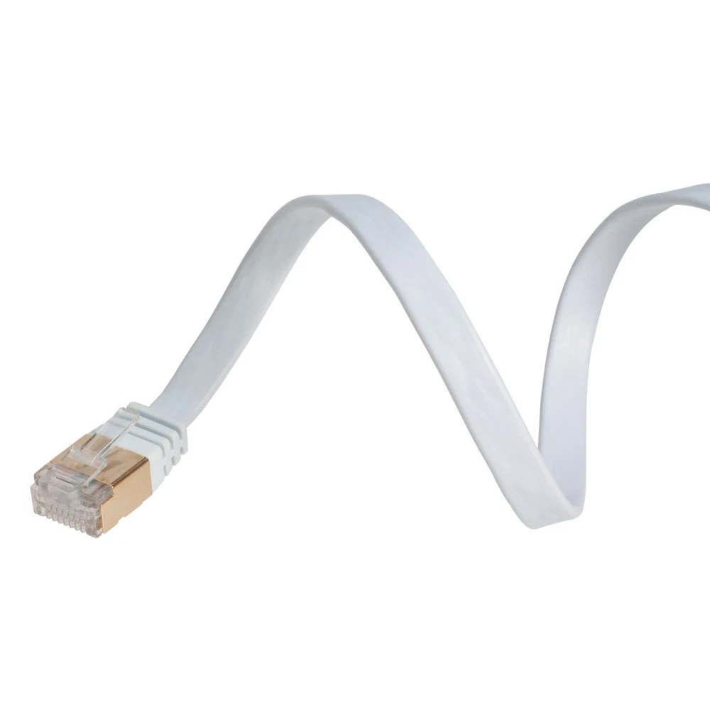 Cat7 Ethernet Cable 1 pack of 100FT Copper Shielded RJ45 Cord for Router, PC, Gaming, Servers, PoE Security Cameras, Smart TVs, 10Gbps 600MHz High-Speed Network Patch, White, Cables Direct Online
