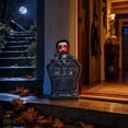 thumbnail image 4 of AUNVITO Light Sound Activated Halloween Tombstone Figurine, Lifting Skeleton Pumpkin Yard Prop, Outdoor Porch Spooky House Scene Decor, 4 of 7
