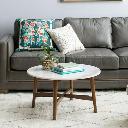 coffee table round marble mid century modern living belham tables trends james walmart decor room hayneedle furniture