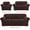 Brown, variant on Velvet Plush Sofa Covers, Armhair Loveseat Couch Slipcover with Separate Cushion Cover (Camel, For 3-Seater Sofa)