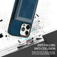 thumbnail image 6 of Dteck Leather Wallet Case for iPhone 13 Pro with RFID Blocking Card Slots Magnetic Button Kickstand Function Business Style Men Women Case For iPhone 13 Pro,Blue, 6 of 7