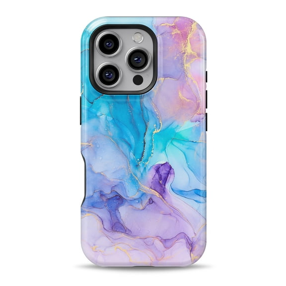 DesignSkinz Scratch-Resistant Hard Slim Case Compatible with iPhone 16 (Compatible with MagSafe) - Magical Pastel Clouds V1