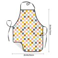 thumbnail image 2 of Easygdp Colorful Checkered 1 Apron Waterdrop Resistant with 2 Pockets,Oil Resistant Cooking Kitchen Chef Apron for Women Men, 2 of 7