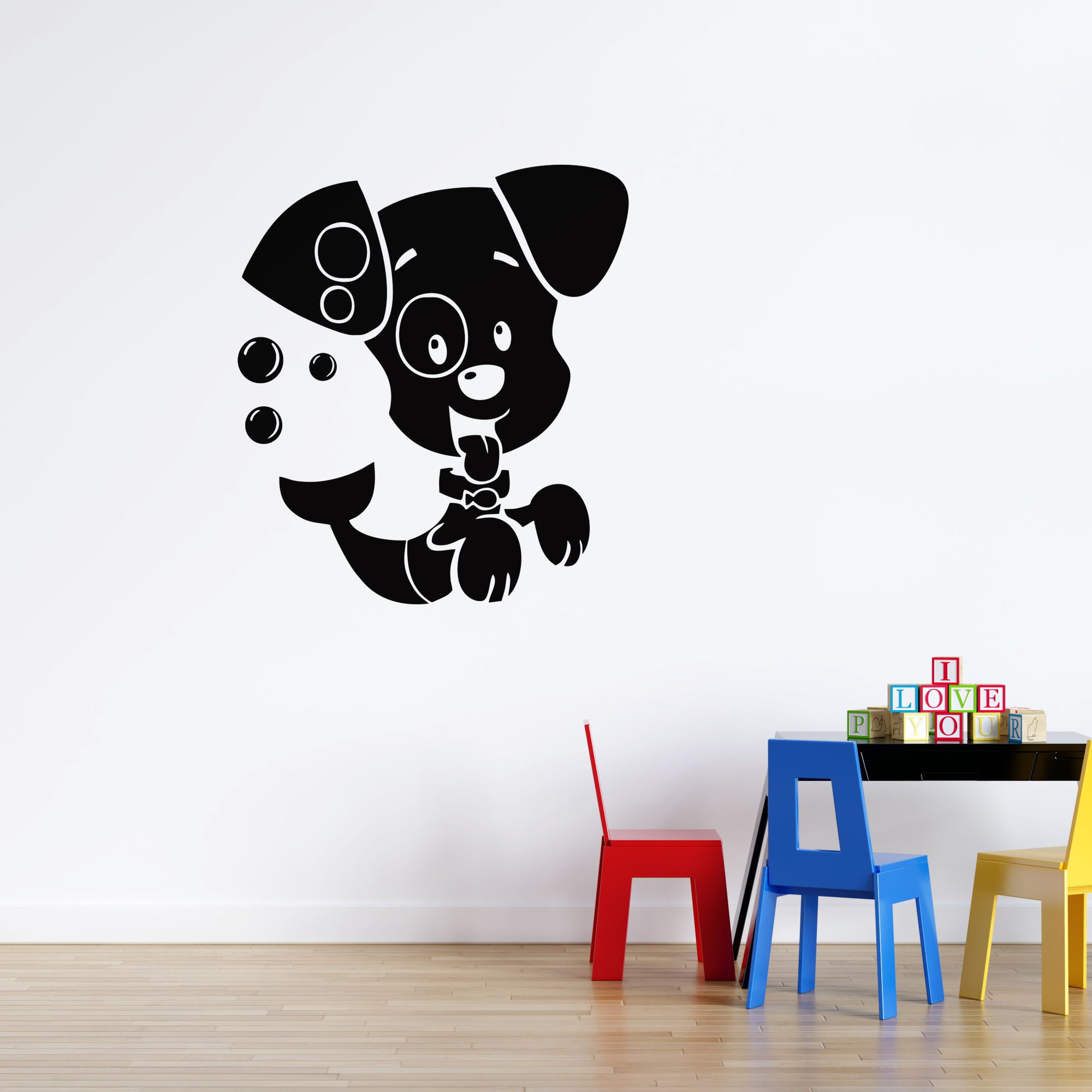 Lovely Dog Wall Art Sticker Kids Nursery Decor Removable Vinyl Decal Art Mural 