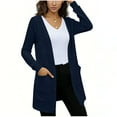 thumbnail image 5 of ZQGJB Cardigan Sweaters for Women Lightweight Fall Spring Open Front Long Sleeve Loose Lightweight Knit Sweater Tops Loose Oversized Outwear Coat with Pockets Navy S, 5 of 7
