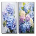thumbnail image 2 of Designart "Blue violet Hydrangea Eternal Blooms II" Hydrangea Framed Wall Art Set Of 2 - Blue Floral Framed Canvas Set For Living Room Decor, 2 of 6