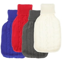 OULII 4Pcs Reusable Knitting Sleeves for Hot Water Bottles Assorted Color Lightweight Portable Covers