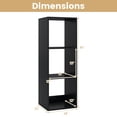 thumbnail image 3 of Gymax 3-Cube Open Back Bookcase Set of 2 w/ Anti-tip Kit Modern Style Organizer Black, 3 of 10