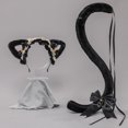 thumbnail image 4 of Juego de orejas y cola de gato | Diadema de orejas de gato peludo con cola | Accesorios para disfraz de gato de fiesta de Halloween MFZFUKR CPB-SSW2290-1, 4 of 5