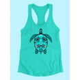 thumbnail image 3 of Turtle In Patterns Racerback Tank Women -SPIdeals Designs, Female Medium, 3 of 4