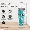 thumbnail image 6 of 30oz Panda Tumbler with Handle and Straw, Cute Panda Insulated Leak Proof Travel Coffee Mug, Reusable Stainless Steel Tumbler for Panda Lovers, Panda Gifts for Women,Girls, 6 of 6