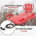 thumbnail image 3 of ArcticThrill Snow Sled for Kids - ParadiseRide Slider - Single Rider Sprinter Toboggan with Handles and Pull Rope; Outdoor Plastic Winter Sleigh for Toddlers & Kids, 3 of 7