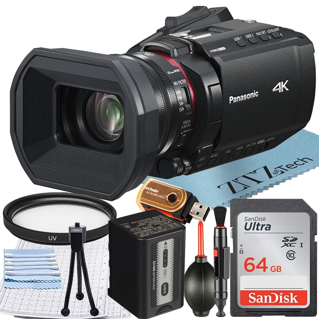 Panasonic HC-X1200 Camcorder UHD 4K with 64GB Memory Card + UV Filter + ZeeTech Accessory Bundle (International Version)