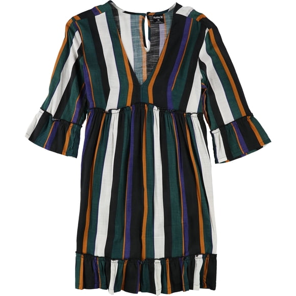 Hurley Womens Bell Sleeve A-line Dress mulsp S