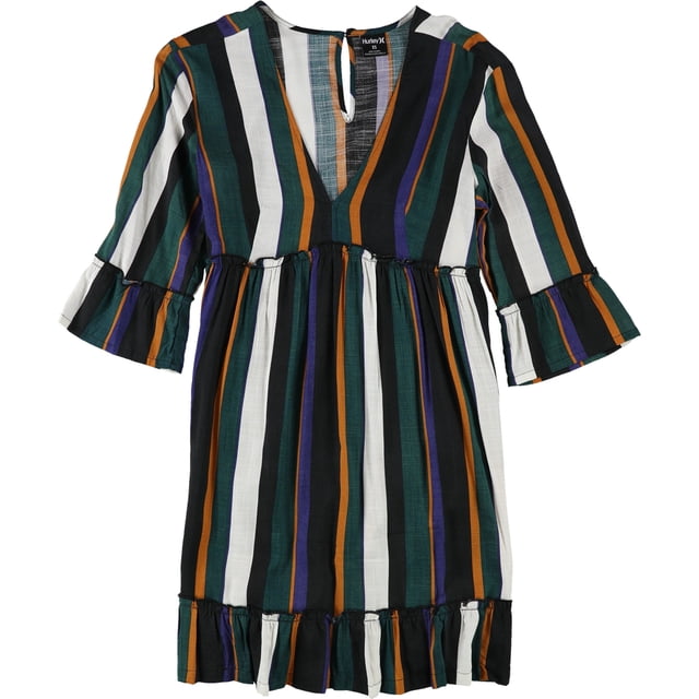 Hurley Womens Bell Sleeve A-line Dress mulsp S