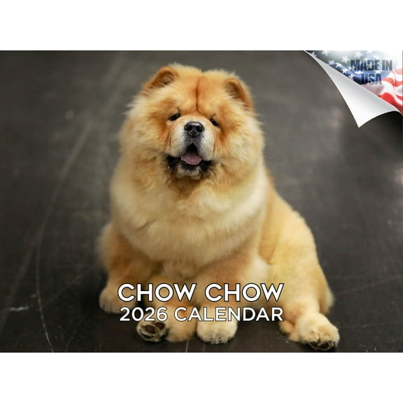 2025 2026 Chow Chow Calendar - Dog Breed Monthly Wall Calendar - 12 x 18 Open - Thick No-Bleed Paper - Giftable - Made in USA