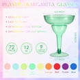 thumbnail image 2 of 72 Pcs Plastic Margarita Glasses 8 oz Plastic Margarita Cups Mexican Theme Cocktail Glasses Shatterproof Disposable Cocktail Cups for Cinco De Mayo Fiesta(Multi Colors), 2 of 6