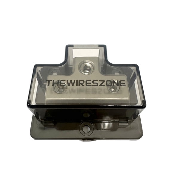 1/0 or 4 Gauge Input to 2 x 4 or 8 Gauge Output Power/Ground Distribution Block