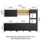 thumbnail image 3 of Madesa Gabinete de Cocina Integral 310 cm Reims Negro/Rústico 01, 3 of 10