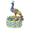 thumbnail image 3 of Caja de decoración de pavo real caja con bisagras de pavo real joyero con bisagras caja de almacenamiento de joyería para el hogar para la oficina ANGGREK Otros, 3 of 8