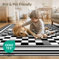 thumbnail image 4 of ODIKA 8'x10' Washable Area Rug Entryway Interlocking Geometric Banded Monochrome Bathroom Front for King Size Bedroom Under Bed, Master Suite, Non-Shedding, Easy Care, 4 of 7
