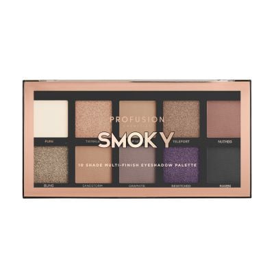 Profusion Cosmetics Mini Artistry Paleta de sombras de ojos de 10 tonos, Smoky