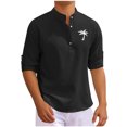 thumbnail image 1 of Blusa y camisa de manga larga con cuello alto para hombre, informal, a la moda, con cuello alto, transpirable, de poliéster, 1 of 3