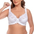 thumbnail image 3 of Women's Sexy Lace Embroidered Bras Full Coverage Unlined Underwire Plus Size Bra 48D, 3 of 8