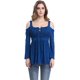 thumbnail image 2 of Blusa informal con hombros descubiertos y cordones para mujer Adepaton WMZY-347-11, 2 of 5