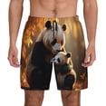 thumbnail image 2 of Goofa Maple Forest Panda Printed Men's Swim Trunks Board Shorts Quick Dry Mens Swimming Trunks with Compression Liner,Breathable Fit Hawaii Beach Shorts-Large, 2 of 9
