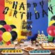 thumbnail image 3 of Decoraciones para fiestas de cumpleaños, pancartas con globos de feliz cumpleaños, adornos para tartas y cupcakes, globos negros, amarillos y rojos para niños, niñas y niños, 3 of 5