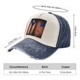 thumbnail image 3 of America Puerto-Rico-Flag Baseball Cap Distressed Adjustable Vintage Cotton Denim Hat for Women Men, 3 of 7