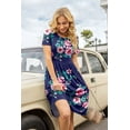 thumbnail image 5 of Women Summer Casual Short Sleeve Dresses Empire Waist Dress with Pockets, 5 of 10