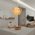 thumbnail image 2 of Caddie 15 in. 1-Light Indoor Brass and Woven Rattan Finish Pendant with Light Kit, 2 of 5