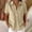 *Beige, variant on Women's V Neck Collared Short Sleeve Shirt,Casual Loose Fit Blouse Army Green,Women's Plus S