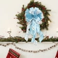 thumbnail image 6 of Luoshdecor Extra Large Christmas Bows,Decorative Winter Xmas Tree Toppers Bow with Streamer for Front Door Indoor Wall Decoration Supplies Ornament 34x11in, 6 of 6